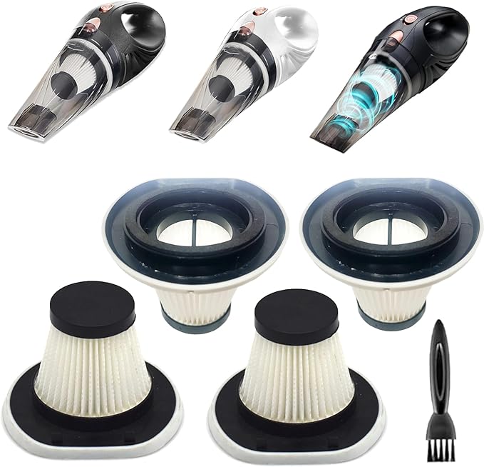 4 Pack Hepa Replacement Filters Compatible with ThisWorx TWC-01 Related Model, Filters for Auto Joe ATJ- V501 Handheld Vacuum with Cord, Washable and Reusable Filters. (Vacuum isn't included)