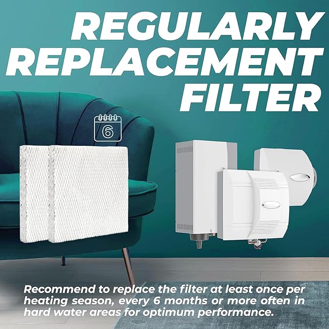 HC22P Replacement Wick Filters for Honeywell Home HE100 HE150 HE220 HE225 HE240 Whole House Humidifiers Pad, Also for Aprilaire 110 220 500 550 (6 Pcs HC22P Replacement Wick Filters)