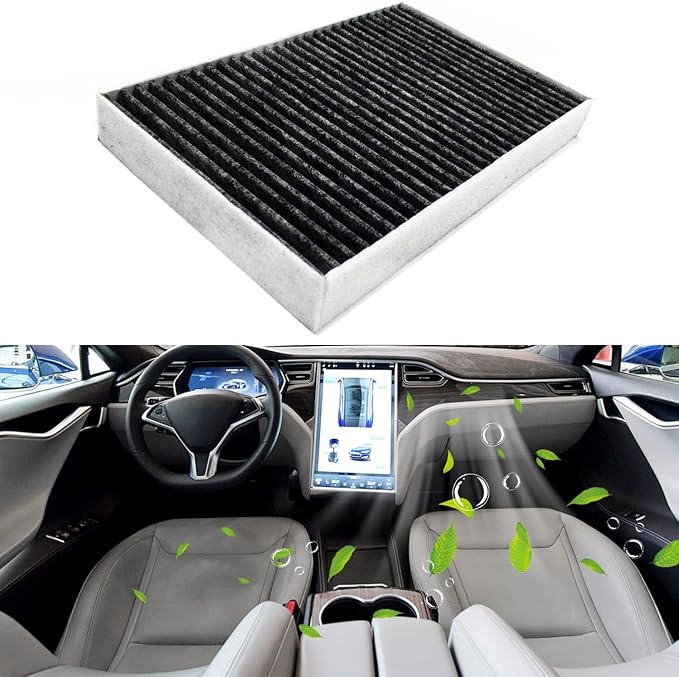 for Tesla Model S Cabin Air Filter with Activated Carbon Fit 2012-2015 Model S 1035125-00-A. (Activated Carbon)