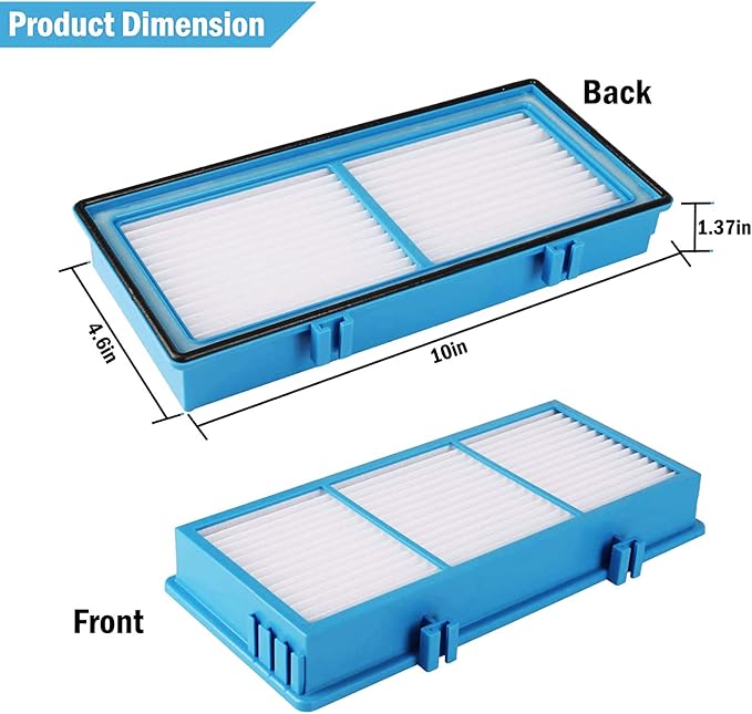 4 Sets HAPF30AT Blue True HEPA Filter Replacement for Holmes Models AER1 Series, HAPF300AT for Replacement Parts # HAPF300AH-U4R, HAP242-NUC