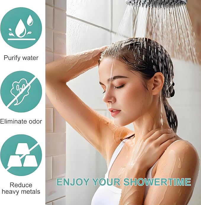 Water Replacement Filter for Shower Head,Compatible with Kitsch Shower Head Cartridge,for Hard Water Remove Chlorine and Harmful Substances.（3 Pack）