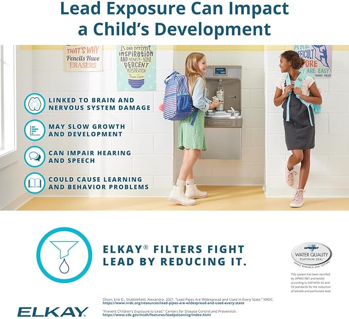 Elkay Genuine WaterSentry 51600C Lead + Microplastics NSF/ANSI Certified High-Capacity Filter (Enhanced Bottle Fillers)