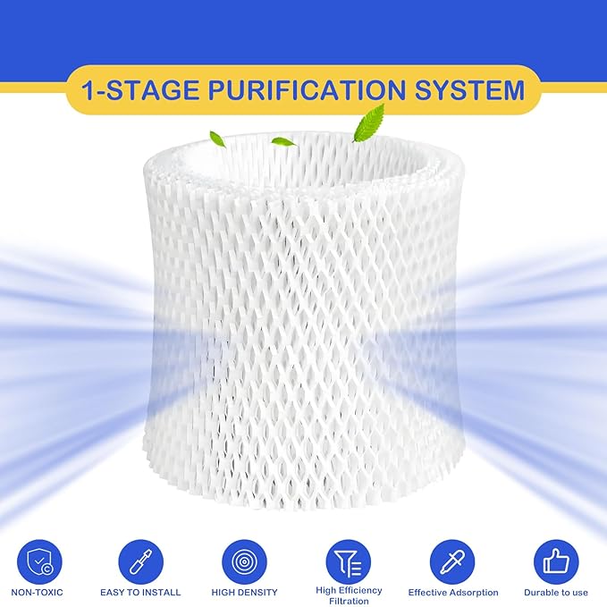 Humidifier Wicking Replacement Filter Compatible with Canopy Bedside and Nursery Humidifier, Wood Pulp & Paper Filter, 3 Pack Filters