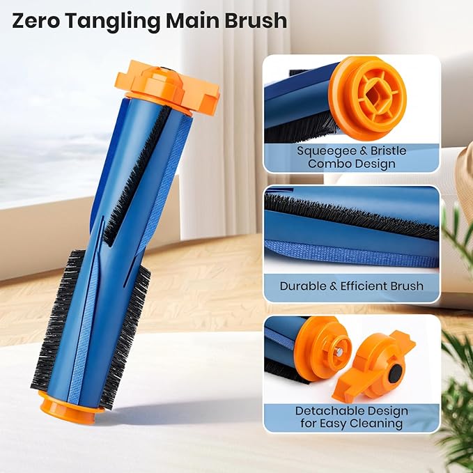 Replacement Parts Compatible with Shark UR2360S UR2360 UR2360EEUS Ultra Robot Vacuum Cleaner,Main Brush,HEPA Filter,6 Side Brush,20 Pack Accessories kit