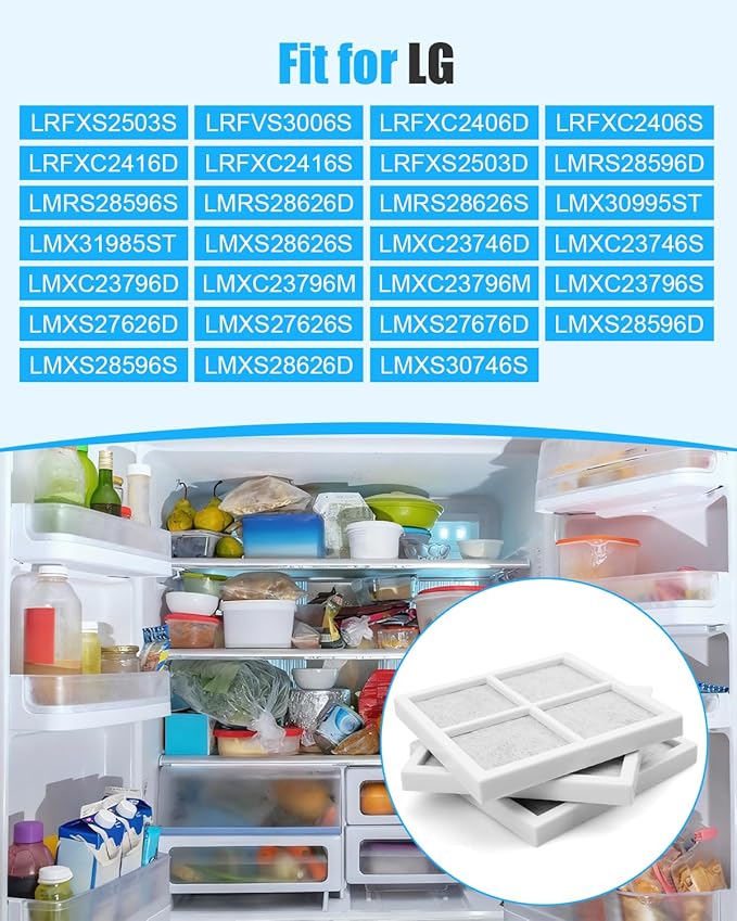 Refrigerator Air Filter Replacement Fit for LG LFXS26973S LFXS28596S LRFXC2406D LRFXC2416S LRMDS3006D,3PC