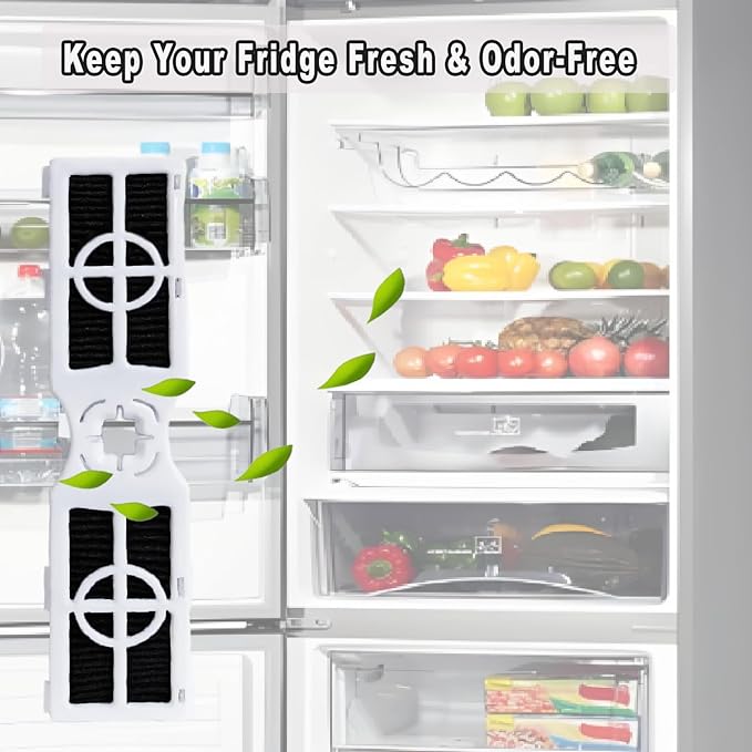 4-Pack Frigidaire AF-2 Refrigerator Air Filter, Compatible with PurAir AF-2 Replacement, Reduces Odors & Improves Air Quality, Easy Installation