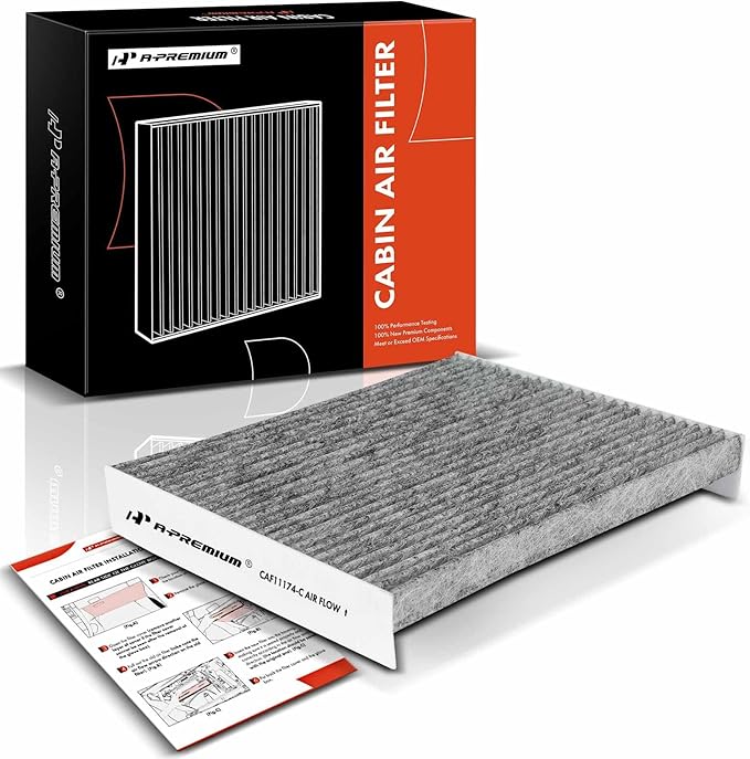 A-Premium Cabin Air Filter with Activated Carbon Compatible with Ford Fusion 2010-2012 & Lincoln MKZ 2010-2012 & Mercury Milan 2010-2011, Replace# AE5Z19N619A