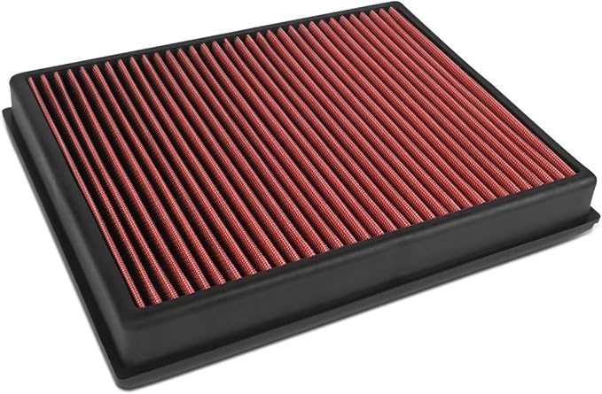 DNA Motoring AFPN-216-RD Clean Air Washable Drop In Panel Air Filter Enhance Engine Performance Power & Acceleration Improve [Compatible with 19-20 Ford Ranger 2. 3L Turbo]