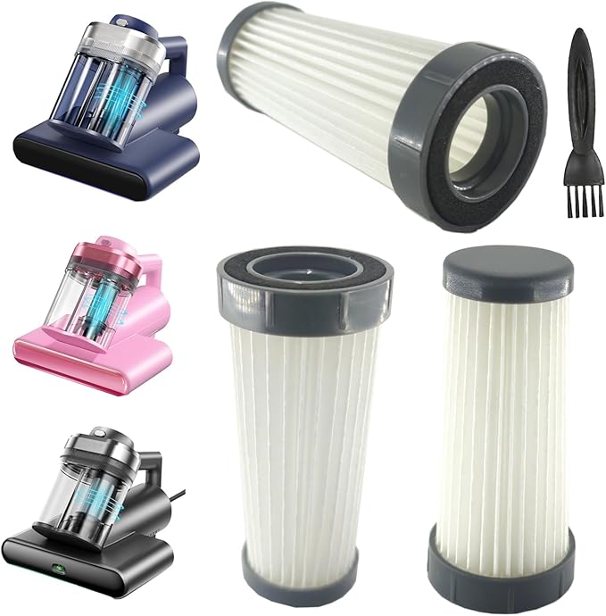 3Pack Hepa Filters Replacement Compatible with Teant Mattress Vacuum Cleaner. Washable Filters Works with Teant Blue, Gray Upgrade and Pink Bed Vacuum Cleaner.