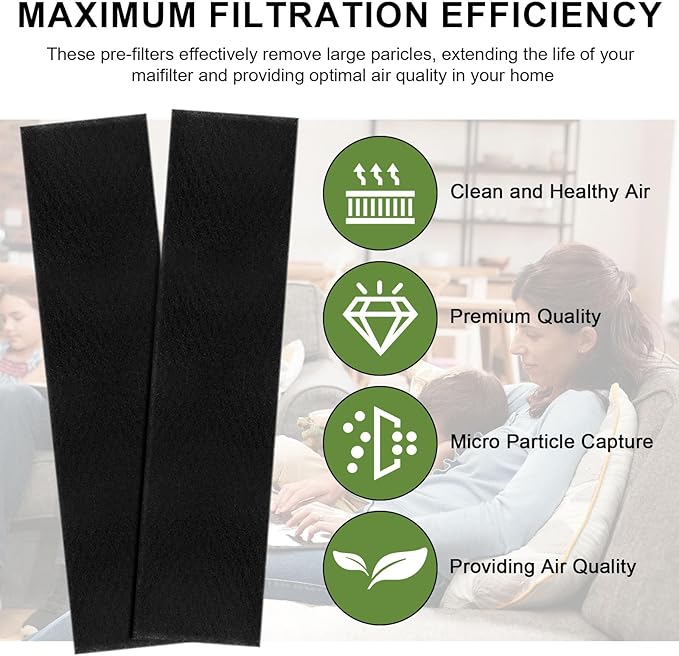 6 Pack HRF-B1 Air Purifier Filter Replacement for Honeywell Airborne Air Filter