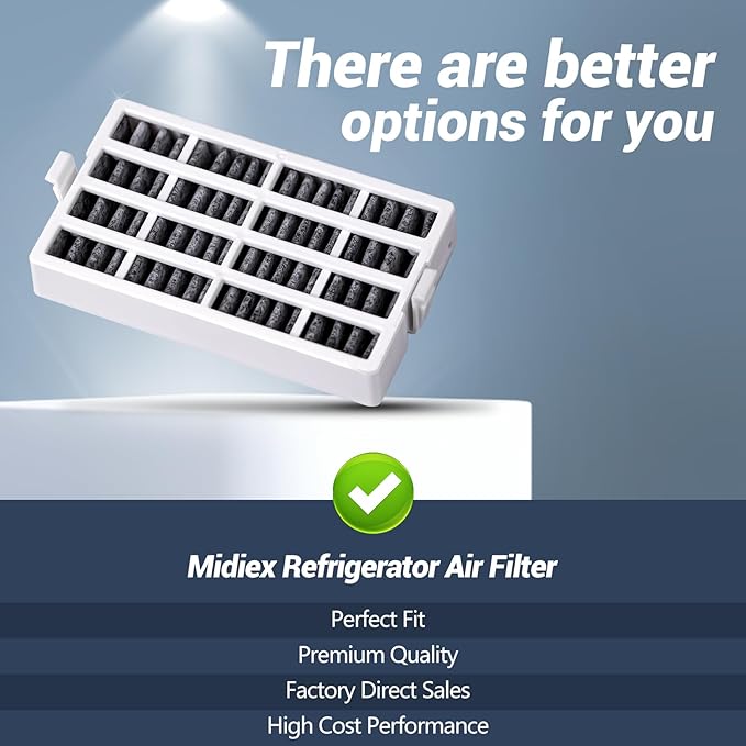 Whirlpool W10311524 Refrigerator Air Filter Replacement – FreshFlow Compatible, 6 Pack for Whirlpool, KitchenAid, Maytag & Jenn-Air Fridges