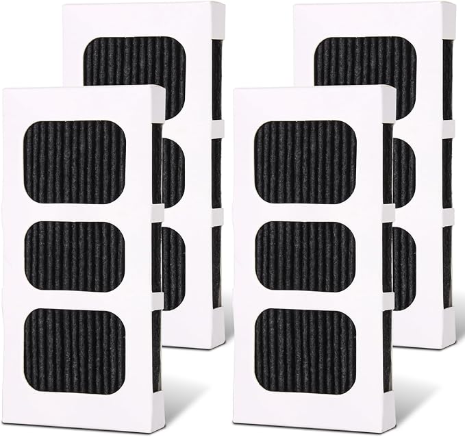 4 Pack Paultra2 Refrigerator Air Filter Replacement, Strong Adsorption Air Filter Compatible with Frigidaire PureAir Ultra 2, Pure Air Ultra II and Electrolux - Part 242047805, 5303918847