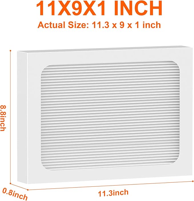 9 x 11 x 1 MERV 13 Replacement Dehumidifier Filter Compatible with Santa Fe Compact70, Ultra70, UA 65H dehumidifier Models, Element, Compact 2 Upgraded, 2 Packs