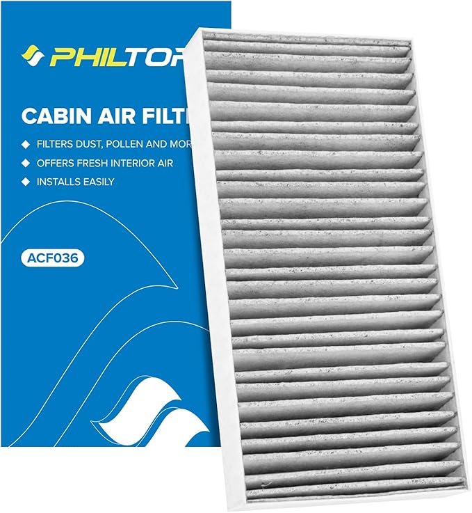 PHILTOP Cabin Air Filter w/Activated Carbon, Compatible with CF10135 Honda Civic 2001-2005, CR-V 2002-2006, Element 2003-2011, Acura RSX 2002-2006
