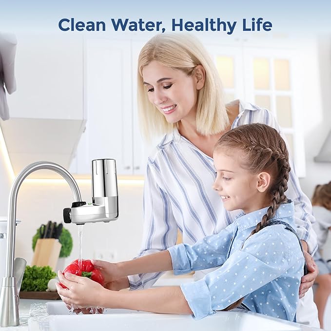 Fil-Fresh 2-Pack Faucet Filter Replacement for Brita® Faucet Filtration System, NSF Certified to Reduce Chlorine, BPA-Free, Lasts 4-Months or 100 Gallons, Chrome
