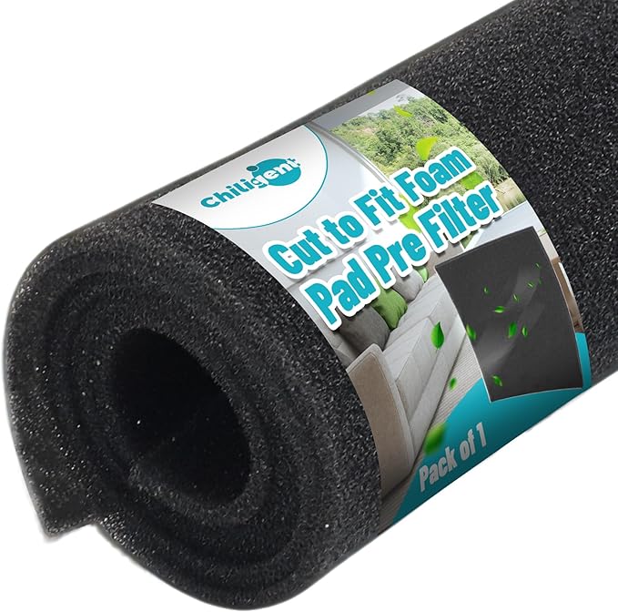Cut to Fit Foam Pad Pre Filter, 17"x 39.4" Air Filter Foam Sheet, Filter Replacement for Air Conditioners, Air Purifiers, Dehumidifiers, Range Hoods, Trash Cans, 3D Printers, 1 Pack