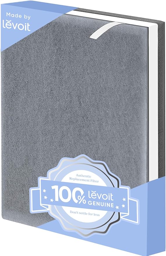 Levoit Vital 100 Air Purifier Genuine Replacement Filter, AHAM VERIFIDE, High-Efficiency Activated Carbon for Removal of Smoke, Odors, Allergens, Pollen, Vital 100-RF, White, 1 Pack