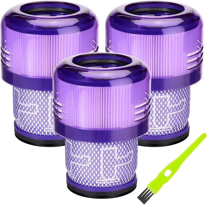 V9 SV18 Filter Replacement Compatible with Dyson SV18 Digital Slim Fluffy Extra V9 Motorbar Cordless Vacuum Part No. 970612-01 for Dyson Digital Slim Filter (3 Pack)
