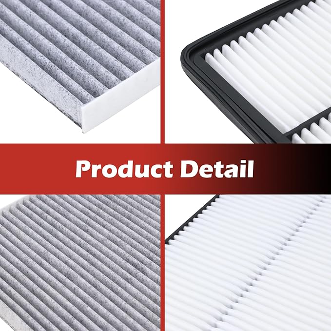 28113-2W100 Engine Air Filter and 97133-3SAA0 Cabin Air Filter kit Compatible with 2013-2016 Hyundai Santa Fe Sport 2013-2018 Santa Fe 2013-2019 Santa Fe XL Replaces CA11500 CF11819