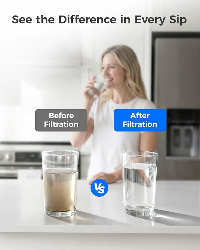 Waterdrop EDR1RXD1 Replacement for Everydrop® Filter 1, W10295370A, EDR1RXD1B, P8RFWB2L, P4RFWB, Kenmore® 46-9081, 46-9930, WD-F38 Refrigerator Water Filter, 3 Pack