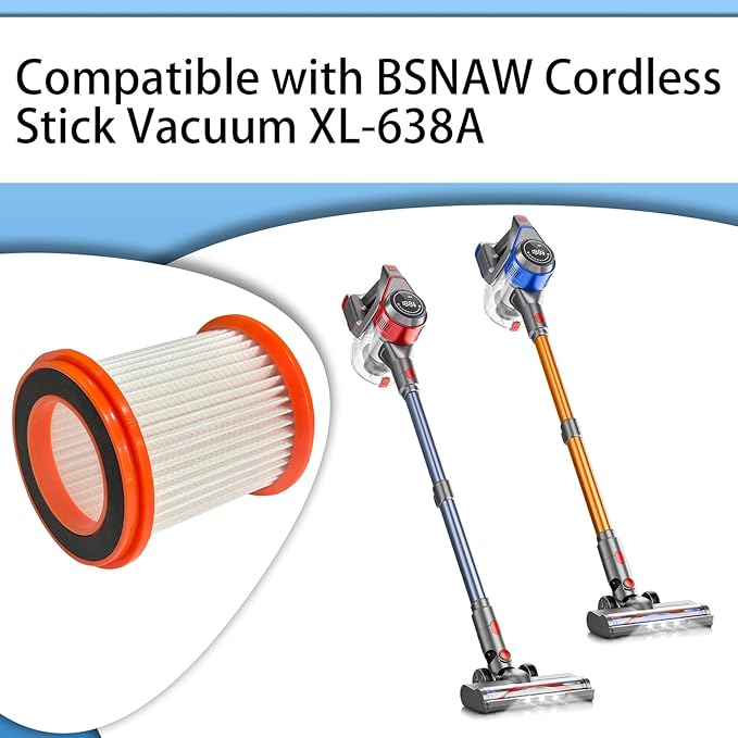4 Pack HEPA Filters Fits MOOSOO XL618 Pro Type Cordless Stick Vacuum Cleaner, Also Fits Voweek VW-VC08 Cordless Vacuum