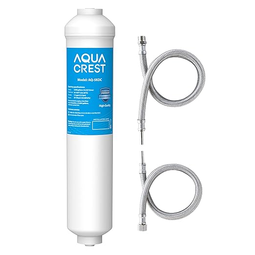 AQUA CREST 5KDC Under Sink Water Filter System, Direct Connect Under Sink Water Filter, Reduces PFAS, PFOA/PFOS, Chlorine, NSF/ANSI Tested 5K Gallons Ultra High Capacity