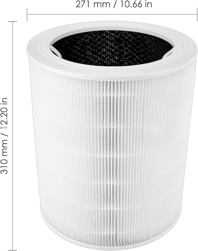 Core 600S Replacement Filter Compatible with LEVOIT Core 600S-P Air Purifier, Core 600S H13 True HEPA Filter, 3-in-1 Activated Carbon Filters, LAP-C601S-WUS, LAP-C601S-AUS Replace #Core 600S-RF