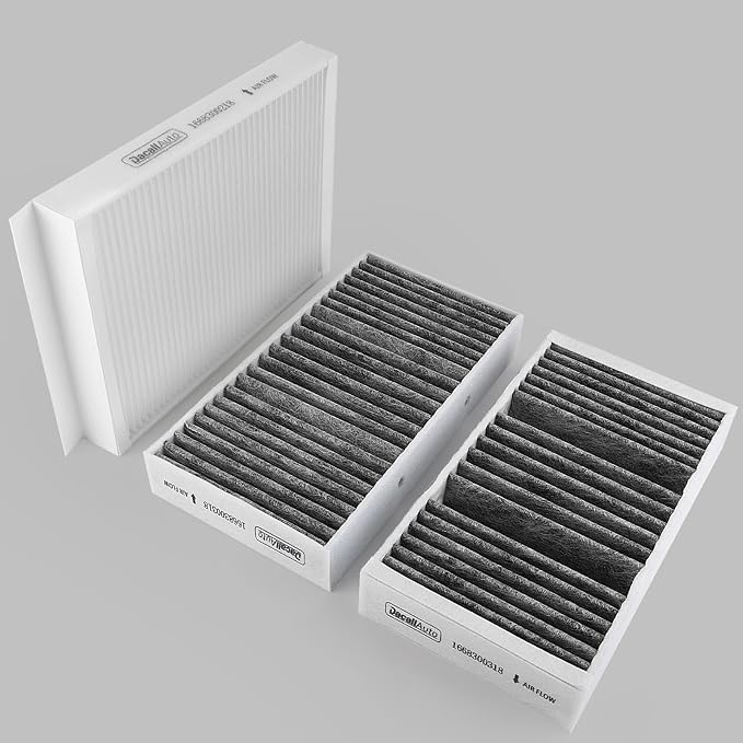 Cabin Air Filter Set Fits for Mercedes 2016-2019 GLE400 GLE350 GLE550e GLE43/GLE63 AMG; 2012-2015 ML350; 2017-2019 GLS450 GLS550; 2013-2016 GL450 GL550 GL63; Replace 1668300318 1668300218
