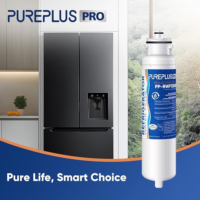 PUREPLUS HX2017FR-A NSF 53&42 Certified Repleacement for NS-WF26FD9-1,DW2042FR-09,Kenmore 46-9130,Compatible with Hisense HRF266N6CSE1, Daewoo FRN-Y22D2V, NS-RFD26SS9 Refrigerator Water Filter, 1PACK