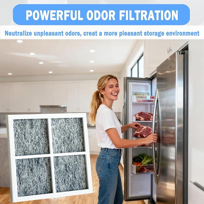 3 Pcs Refrigerator Air Filter Replacement Compatible with LG LRFVC2406S, LFXS28596D, LFXS28566M, LRMVC2306S, SRFVC2406S, LRMNC1803S