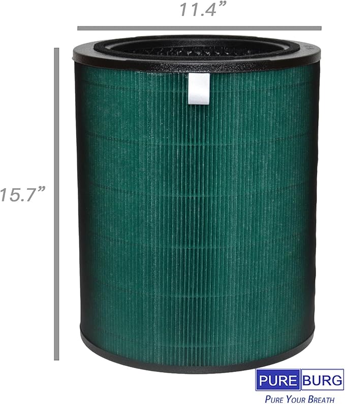 PUREBURG Replacement Filter Compatible with Coway Airmega 450 Air Purifier,H13 True HEPA Activated Carbon 2-in-1 For Air Clean Dust VOCs Odor 1-Pack