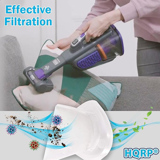 HQRP 2-Pack Filter compatible with Black+Decker HNV115B, HNV115J, HNV215B, HNV220B Series Hand Vac Vacuum Cleaners, EVF100 Replacement