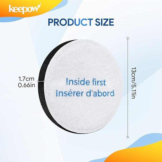KEEPOW Vacuum Filters for Eureka PowerSpeed Cordless Vacuum Cleaner, E0202 Vacuum Filters for Eureka NEU182B (3 Pack)