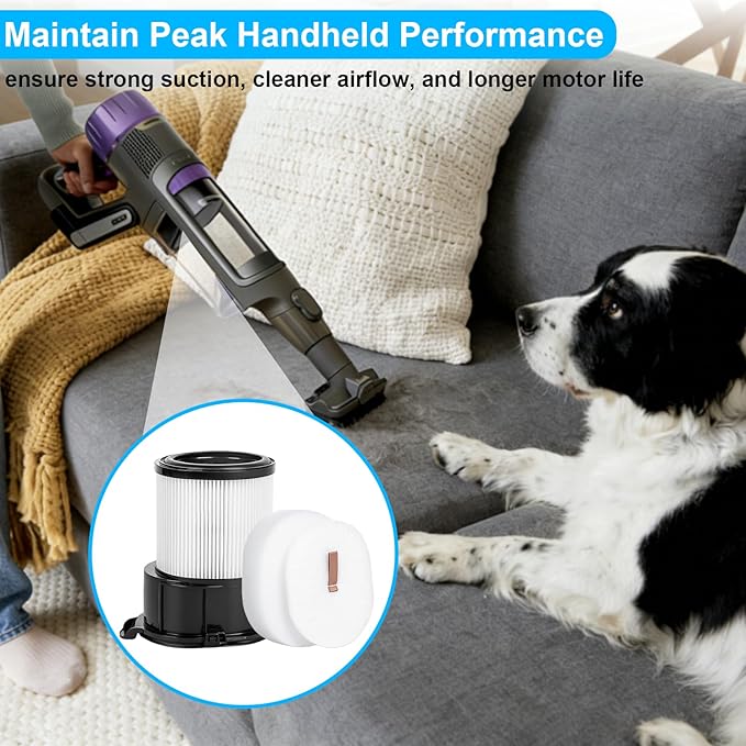 IP3251 IP3253 Filter for Shark PowerDetect Clean & Empty Cordless Stick Vacuum with Auto-Empty System, 2-Pack Shark Filter Replacement compatible with IP3150, IP3251, IP3253, IP3124, IP3256, IP3251C