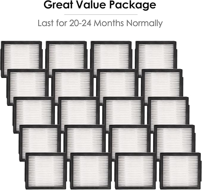 (20 Pack) Combo j7+ Replacement HEPA Filter for iRobot Roomba Combo j7+ plus, Combo j9+, Combo 10 Max Robot Vacuum, HEPA Filters Accessories Kit 【NOT FOR Roomba j7+/ Roomba j9+, Combo i5+/ j5+】