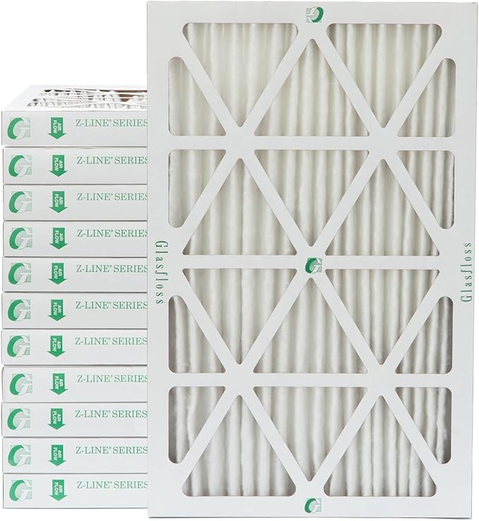Glasfloss 14x20x2 MERV 10 Furnace Filter by Glasfloss. (12 Pack)