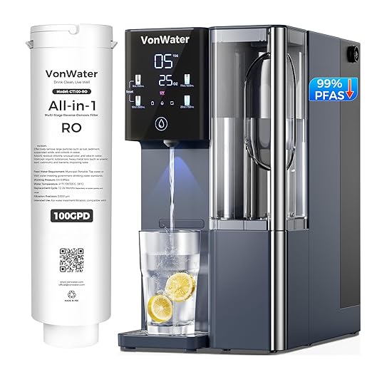 CT100-RO Replacement Filter | 𝐑𝐞𝐯𝐞𝐫𝐬𝐞 𝐎𝐬𝐦𝐨𝐬𝐢𝐬 RO Filter Cartridge for CT910/C5/CT910G Series | 100GPD 12-24 Months | NSF/ANSI372,42,58, Reduce TDS PFAS (CT100-RO)