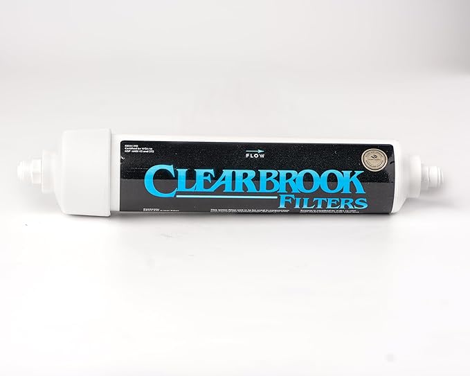 Clearbrook RF10-J Refrigerator Filter System, 1/4 Inch John Guest Fittings, Compatible with Refrigerators without Built-in Filtration