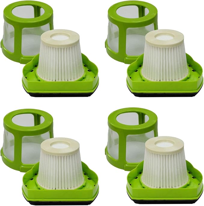 PUREBURG Replacement Filters Compatible with Bissell 1782 Pet Hair Eraser Handheld Cordless Vacuum 1608653 1608654,4-Pack HEPA + Mesh Frame Filter