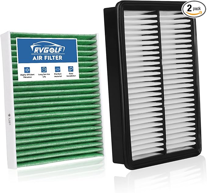 Engine+Cabin Air Filters Set Fit for 2023-2025 Honda Accord 2.0L Hybrid, 2023-2025 CR-V CRV 2.0L Hybrid(All only for 2.0 hybrid, Not 1.5L), Air Filter With Activated Carbon Replace CF10134 172206MAJ01