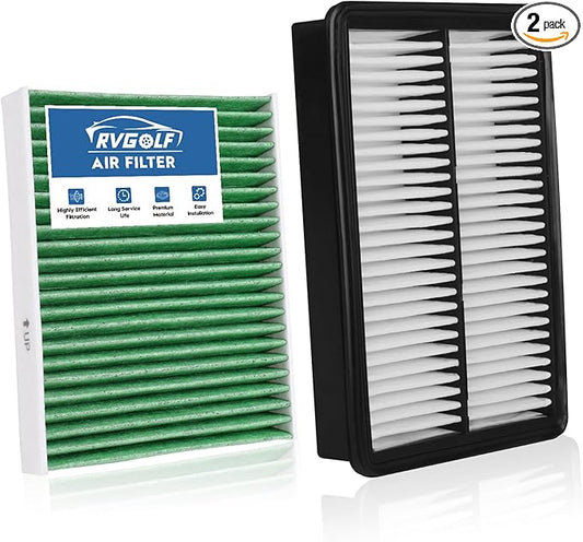 Engine+Cabin Air Filters Set Fit for 2023-2025 Honda Accord 2.0L Hybrid, 2023-2025 CR-V CRV 2.0L Hybrid(All only for 2.0 hybrid, Not 1.5L), Air Filter With Activated Carbon Replace CF10134 172206MAJ01