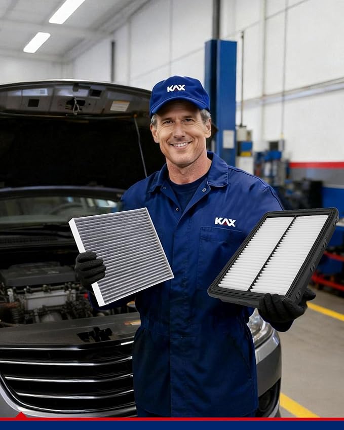 KAX Engine & Cabin Air Filter Kit, Replacement for Kia Optima 2016-2020, Hyundai Sonata 2016-2019, Replace# CA11942 CF12159