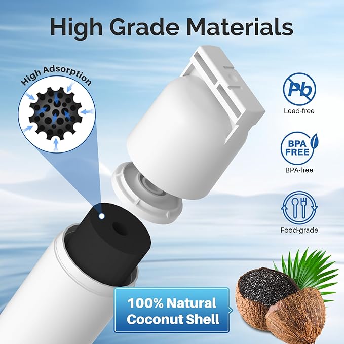 ICEPURE 4396508 Refrigerator Water Filter Compatible with Whirlpool 4396508, 4396510, Filter 5, EDR5RXD1, NL240V, WFL400, LC400V, 4392857, RWF0500A 1PACK