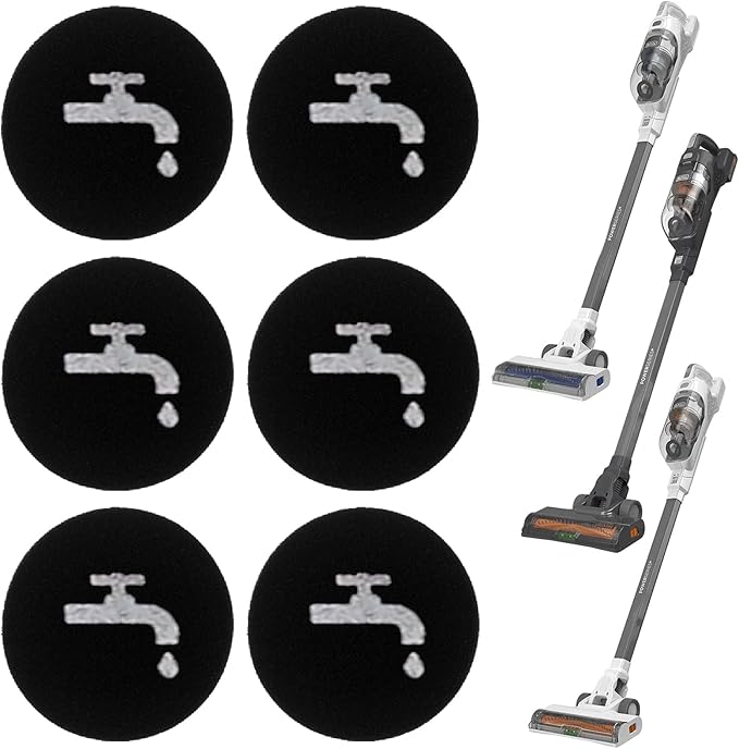 6 Pack Sponge Filter Compatible with BLACK+DECKER POWERSERIES+ 16V/20V Cordless Stick Vacuum Models BHFEA420J, BHFEA520J, BHFEA18D1, Compare to Part# BHFEAF1 (6)
