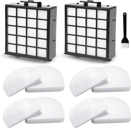 AZ4002 Replacement Filter for Shark POWERDETECT Upright Vacuum Cleaner AZ4000 AZ4000C AZ4002 AZ4002W, 2 HEPA Filters and 4 Foam & Felt Filters, Part XFFKAZ4000 XHFAZ4000