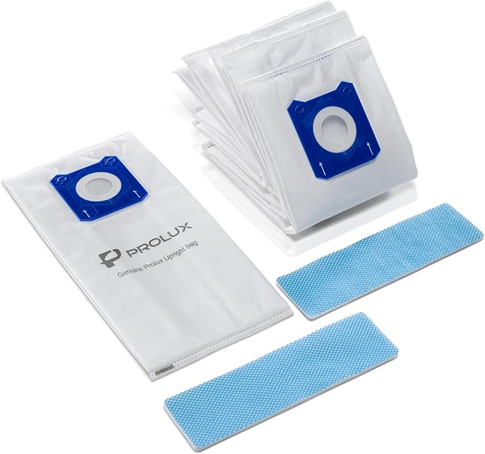 6 pack of HEPA bags and 2 post Filters for the Prolux 6000/7000/8000/9000 series upright vacuum cleaners