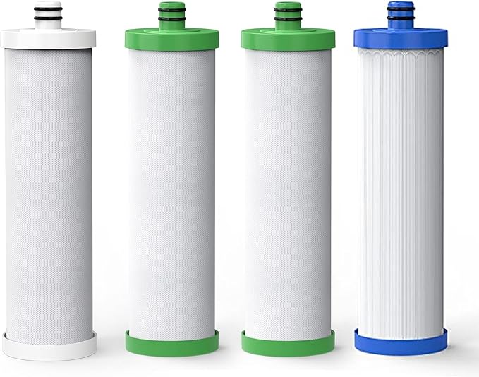 Waterdrop Under Sink Water Filter Replacement for TST-UF, 2 PP + 1 Ultra Filtration + 1 Carbon Water Filter