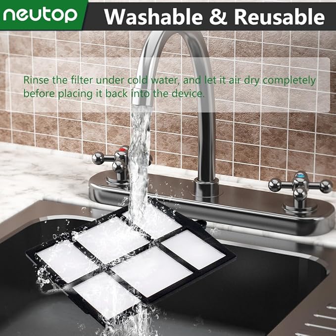 Neutop Replacement Mesh Screen Pre Filter Compatible with Shark ION Robot Vacuum RV2011 AV751 R71 RV700_N R75 RV750_N R76 RV761_N R85 RV850 RV850BRN and Shark IQ R101AE RV1001AE RV101 RV1001, 2-Pack.