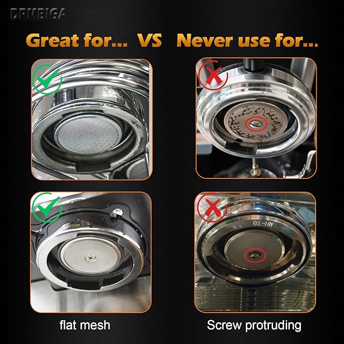 53.3mm Espresso Puck Screen 2 Pack - 3rd Gen Dual-Layer Lower Shower Screen, Reusable Metal Coffee Filter for Breville 54mm Portafilter Basket, 316 Stainless Steel Barista Tool