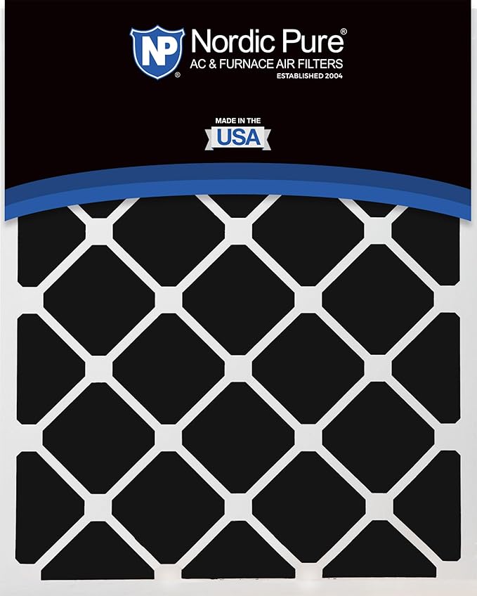 Nordic Pure 20x25x5 (Actual Size: 19 7/8 x 24 7/8 x 4 3/8) Honeywell Replacement Air Filters MERV 15 Plus Carbon 2 Pack